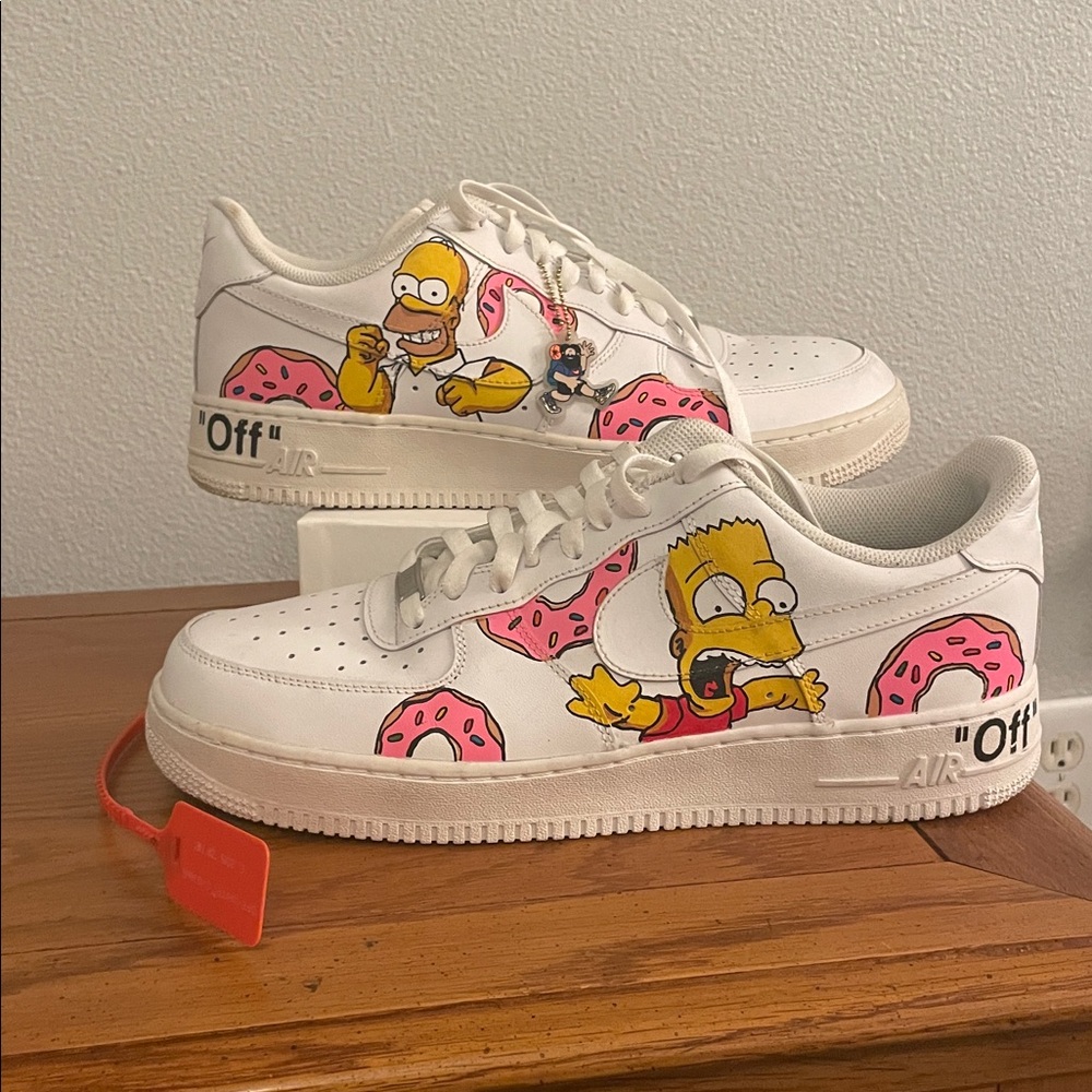Simpson Style Custom Painted Air Force 1s